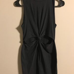 Black bodycon cut out dress